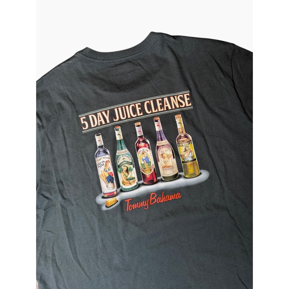 Tommy Bahama Mens XL TG TShirt 5 Day Juice Cleanse Graphic Tee